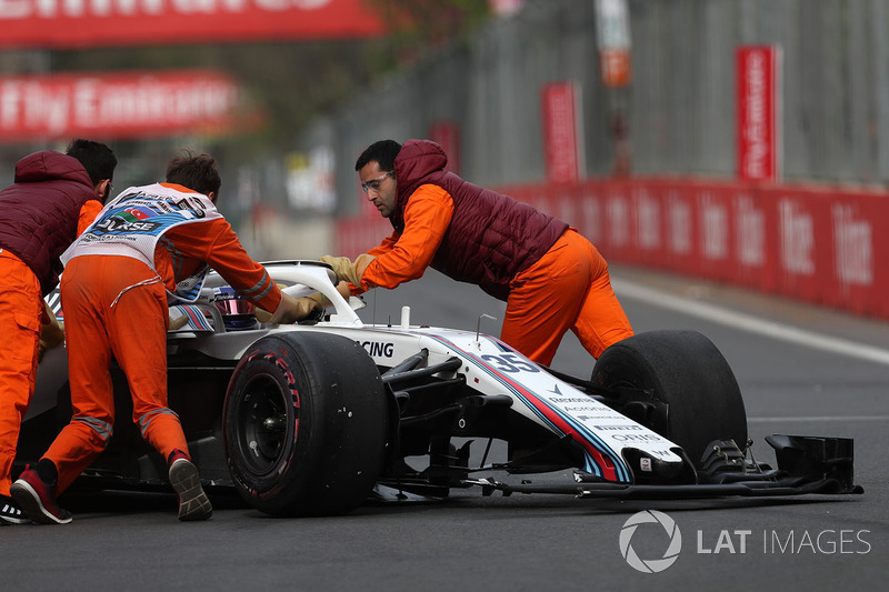 Retiro de carrera de Sergey Sirotkin, Williams FW41