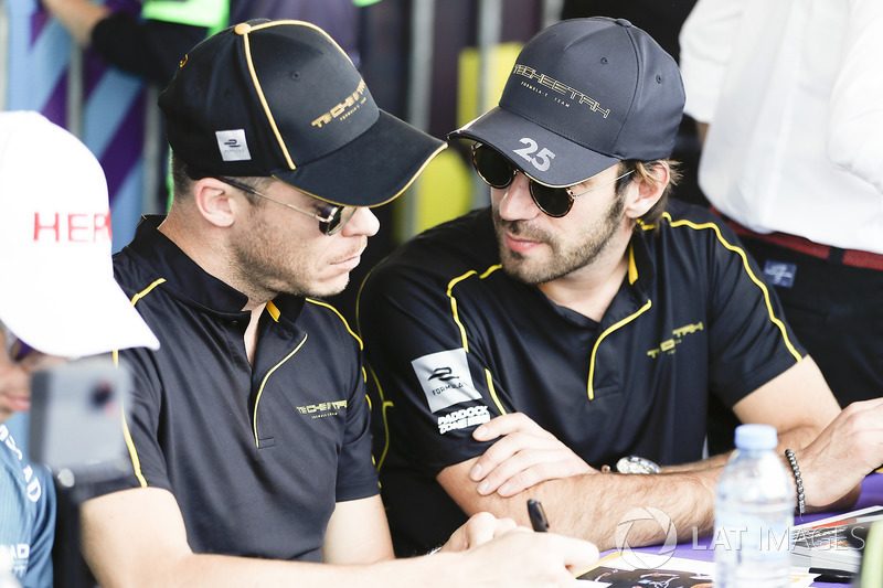 Andre Lotterer, Techeetah, Jean-Eric Vergne, Techeetah, at the autograph session