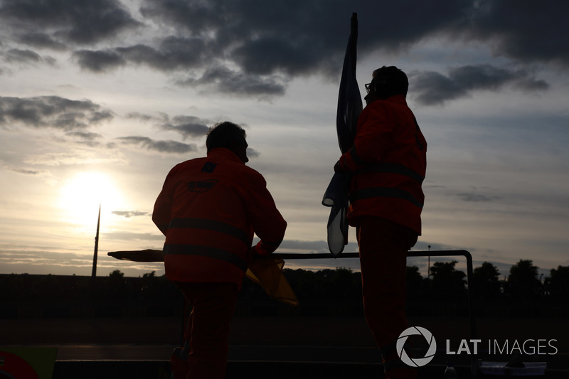 Fans at dusk