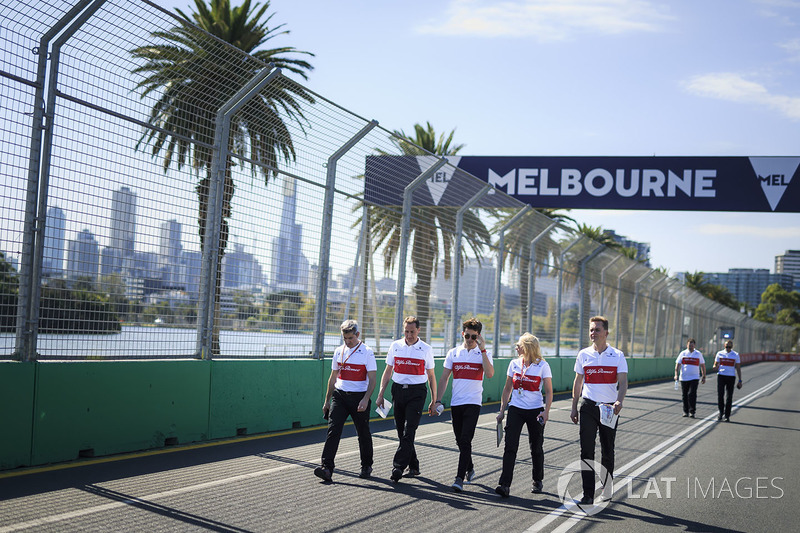 Charles Leclerc, Alfa Romeo Sauber F1 Team walks the track