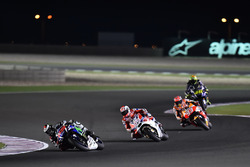 Jorge Lorenzo, Movistar Yamaha MotoGP, Yamaha; Andrea Dovizioso, Ducati Team, Ducati and Marc Marque