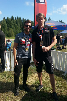 Francesco Corghi, giornalista di Motorsport.com, con Marcus Gronholm