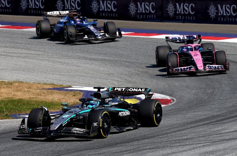 George Russell, Mercedes, Pierre Gasly, Alpine, Alexander Albon, Williams