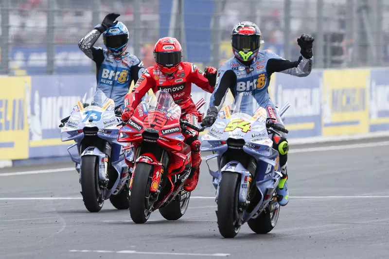 Fermin Aldeguer, Gresini Racing, Alex Marquez, Gresini Racing, Marc Marquez, Ducati Team