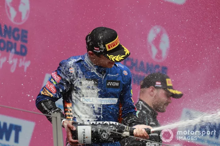 Podio: tercer lugar Lando Norris, McLaren