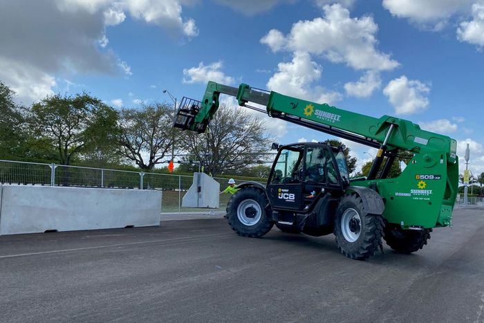Aspectos de la construcción de la pista para el GP de Miami