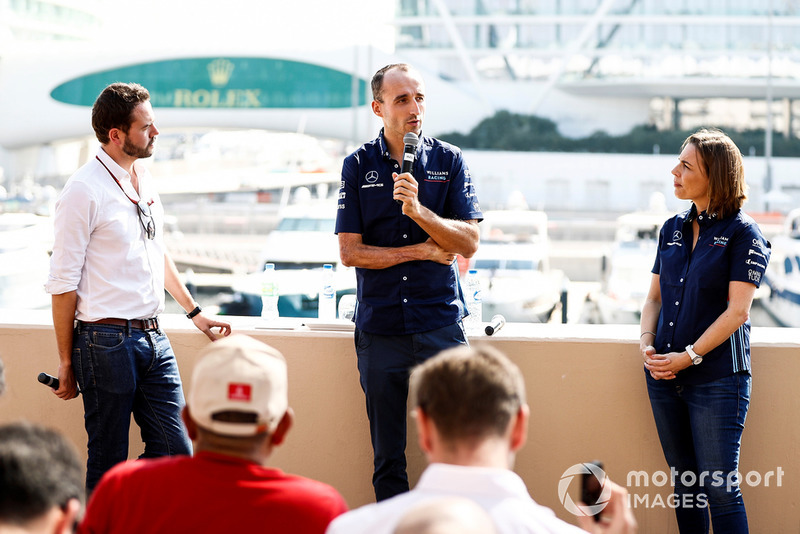 Claire Williams, Vice Team Principal, Williams Racing, annuncia Robert Kubica, Williams Racing, per il 2019