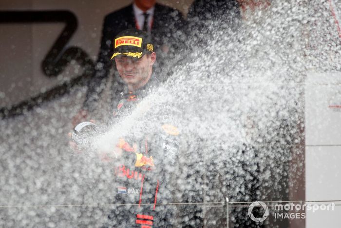 Podio: tercer lugar Max Verstappen, Red Bull Racing