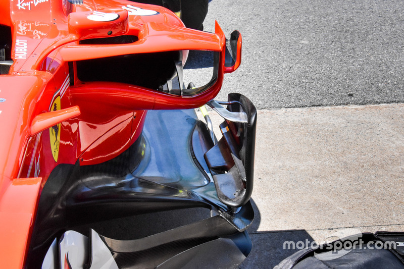 Ferrari SF70H: Luftleitbleche am Seitenkasten