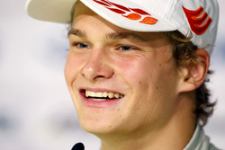 Press Conference, Ralf Aron, Hitech Grand Prix, Dallara F317 - Mercedes-Benz