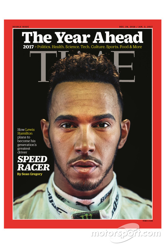 Portada de la revista Time con Lewis Hamilton