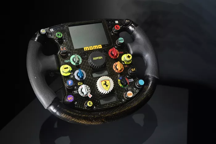 Un volant utilisé par Michael Schumacher