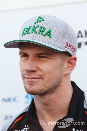 Nico Hulkenberg, Sahara Force India F1 con los medios