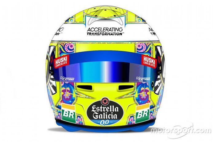 El casco de Lando Norris, McLaren, para el GP de México