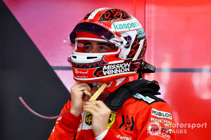 Charles Leclerc, Ferrari in the garage