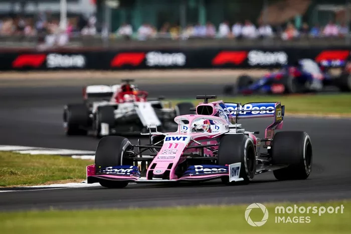 Sergio Pérez, Racing Point RP19, Kimi Raikkonen, Alfa Romeo Racing C38