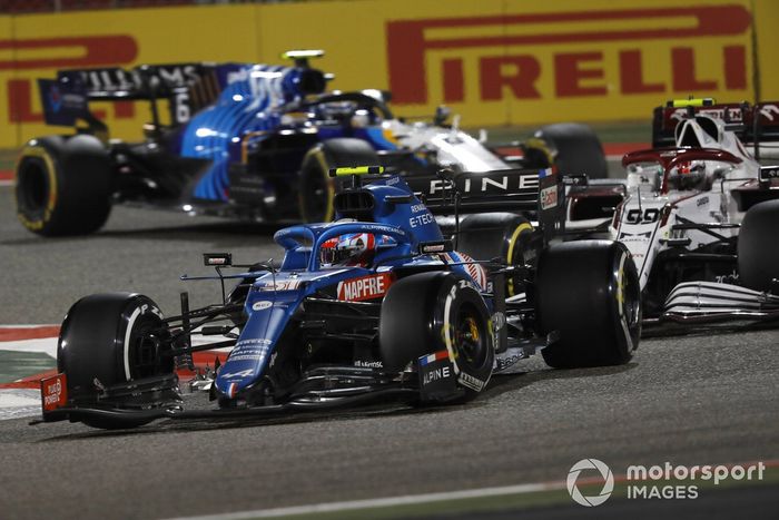 Esteban Ocon, Alpine A521, Antonio Giovinazzi, Alfa Romeo Racing C41, Nicholas Latifi, Williams FW43B