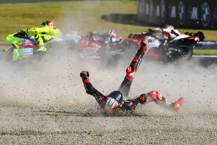 Marco Bezzecchi, Aprilia Racing crash