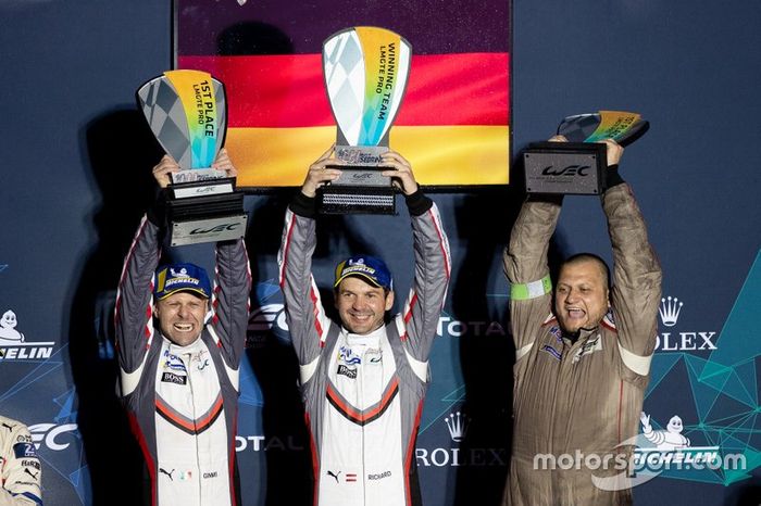 Podio GTE Pro: #91 Porsche GT Team Porsche 911 RSR: Richard Lietz, Gianmaria Bruni