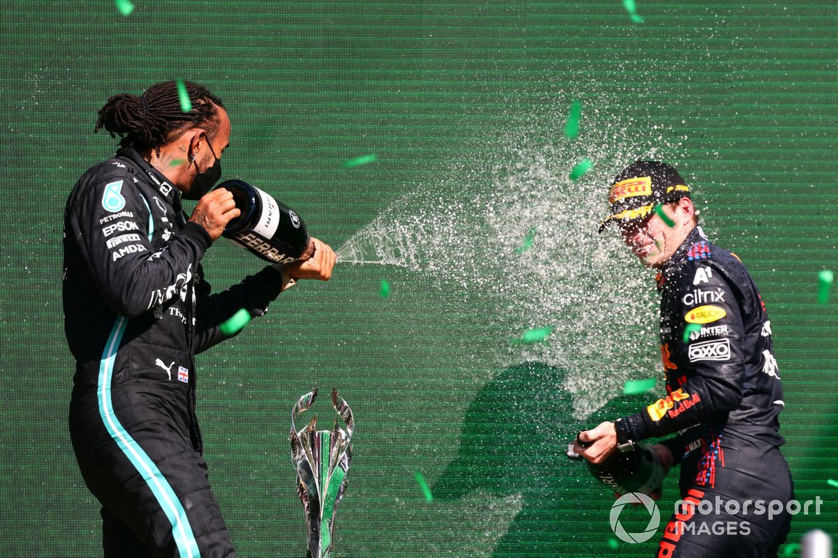 Hamilton's target soon switched to fending off Perez rather than depriving Verstappen of the win