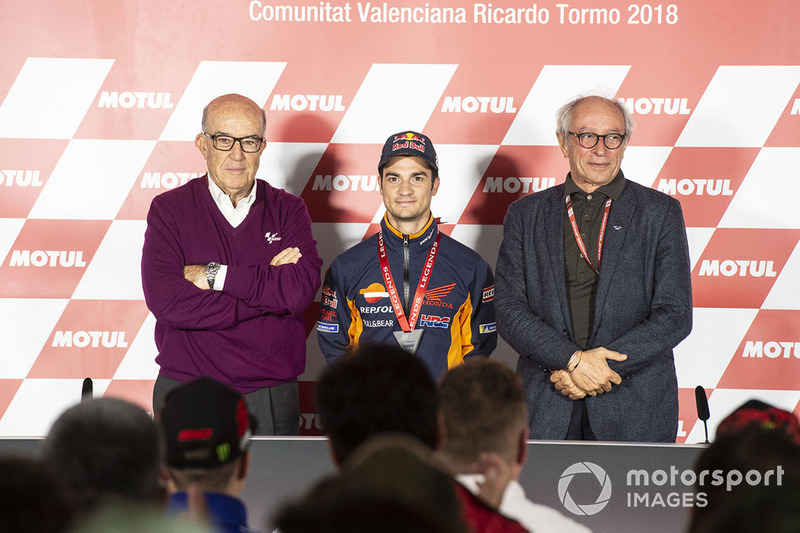 Carmelo Ezpeleta, CEO Dorna Sports, Dani Pedrosa, Repsol Honda Team, Vito Ippolito, FIM President