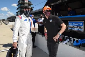 Jimmie Johnson with Scott Dixon, Chip Ganassi
