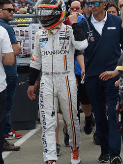 Fernando Alonso, Andretti Autosport Honda camina hacia los pits