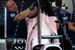 Sahara Force India VJM10, detalle de cubierta del motor