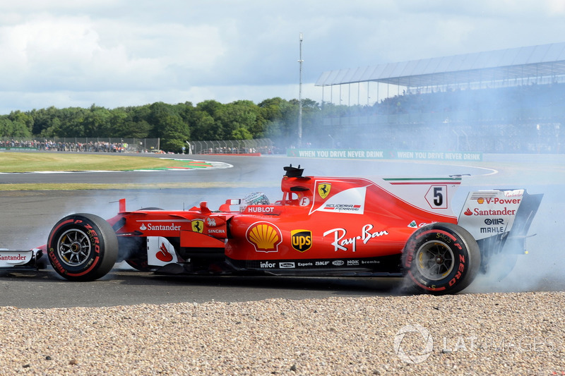 Себастьян Феттель, Ferrari SF70H, розворот