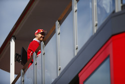 Sebastian Vettel, Ferrari, en el hospitality de Ferrari