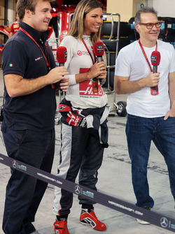 Davide Valsecchi, presentador de Italia de Sky F1 con Federica Masolin, del cielo presentador de It