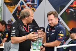 Robert Fearnley, Sahara Force India F1 y Christian Horner, Red Bull Racing Team