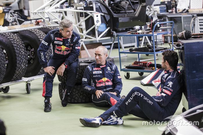 Cyril Despres, Carlos Sainz, Stéphane Peterhansel, Peugeot Sport