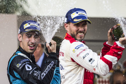 Podium: race winner Sébastien Buemi, Renault e.Dams, third place Nick Heidfeld, Mahindra Racing