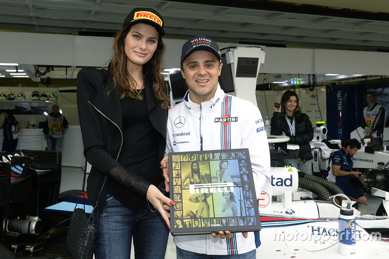 Isabeli Fontana, model with Felipe Massa, Williams