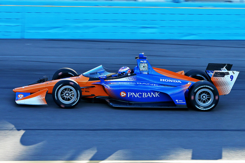 Scott Dixon, Chip Ganassi Racing Honda prueba el aeroscreen