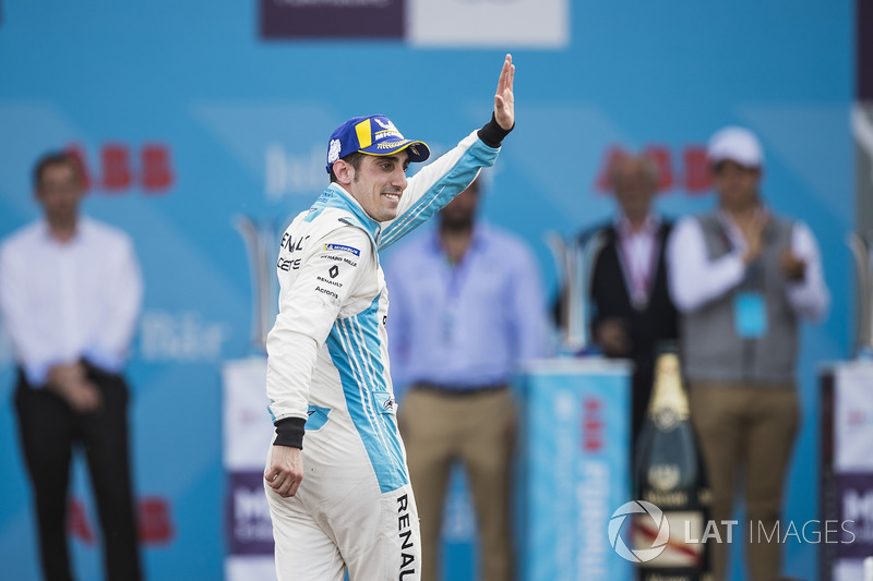 Sébastien Buemi, Renault e.Dams, on the podium