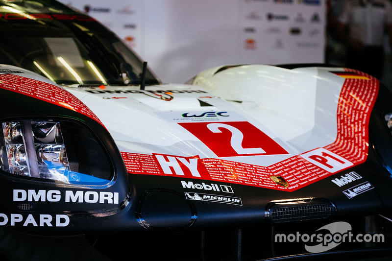 Detalle frontal del #2 Porsche Team Porsche 919 Hybrid