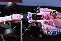 Esteban Ocon, Sahara Force India VJM10, con sensores aerodinámicos