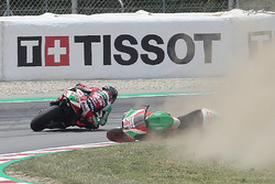 Sturz: Aleix Espargaro, Aprilia Racing Team Gresini