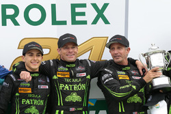 Winners Scott Sharp, Ed Brown, Pipo Derani, ESM Racing celebrate