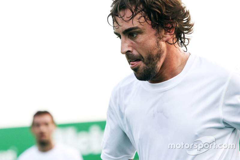 Fernando Alonso, McLaren at the charity 5-a-side football match