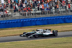 Race winner Lewis Hamilton, Mercedes-AMG F1 W09 and Valtteri Bottas, Mercedes-AMG F1 W09 celebrate at the end of the race