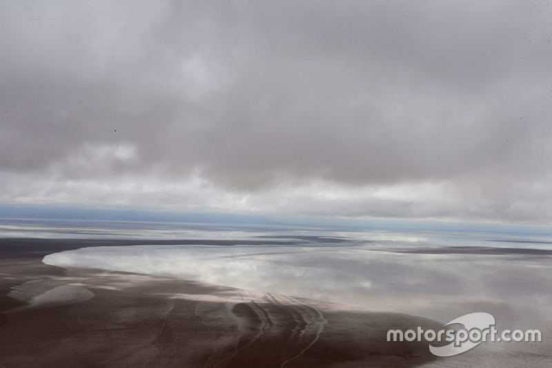 Landschap van een overstroomd Bolivia