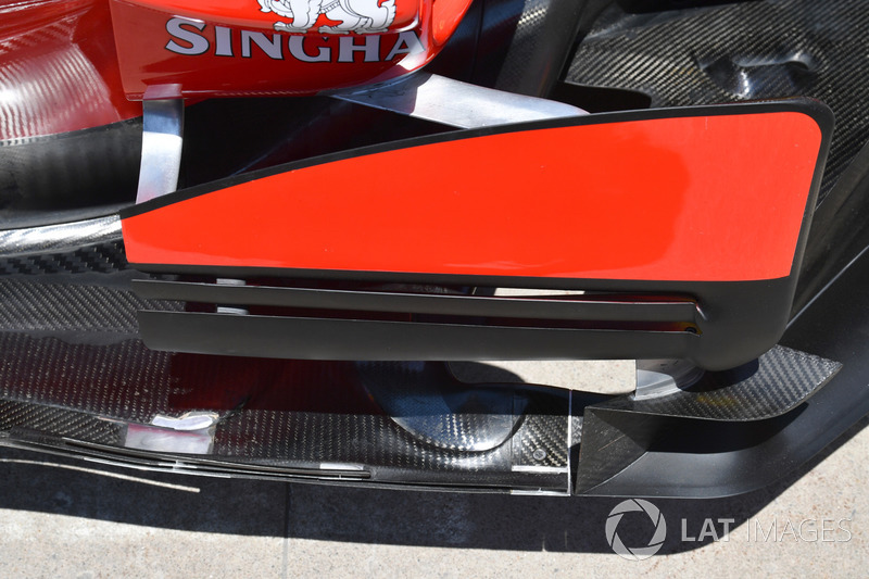 Ferrari SF70H: Luftleitbleche am Seitenkasten