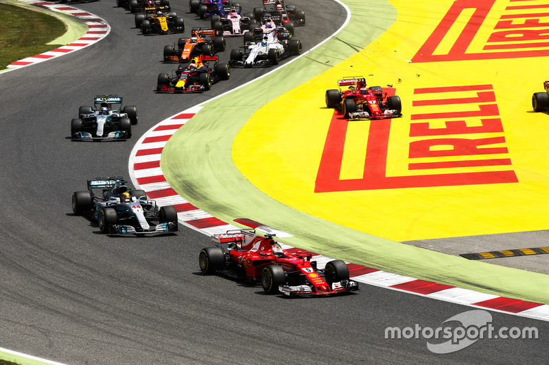 Себастьян Феттель, Ferrari SF70H, Льюіс Хемілтон, Валттері Боттас, Mercedes AMG F1 W08, Кімі Райкконен, Ferrari SF70H