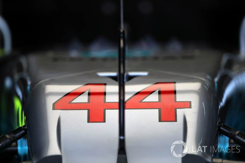 Mercedes-Benz F1 W08 nose and sensor detail