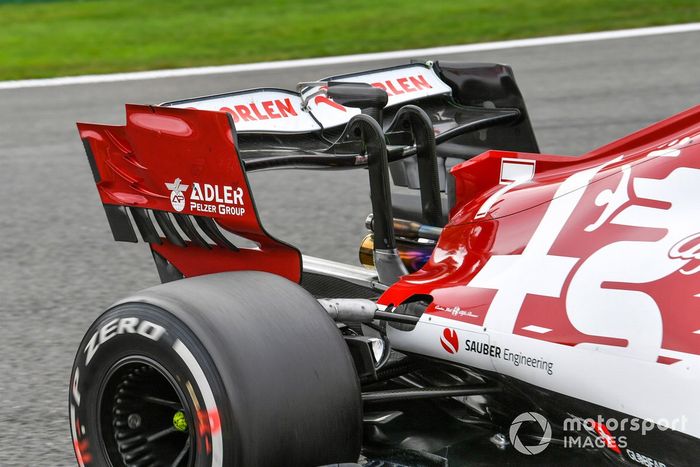 El alerón trasero de Kimi Raikkonen, Alfa Romeo Racing C39