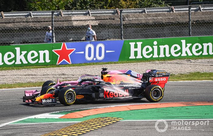 Max Verstappen, Red Bull Racing RB16, Sergio Pérez, Racing Point RP20