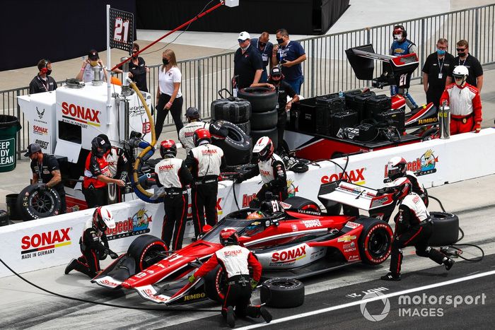 Rinus VeeKay, Ed Carpenter Racing Chevrolet, Pit Stop